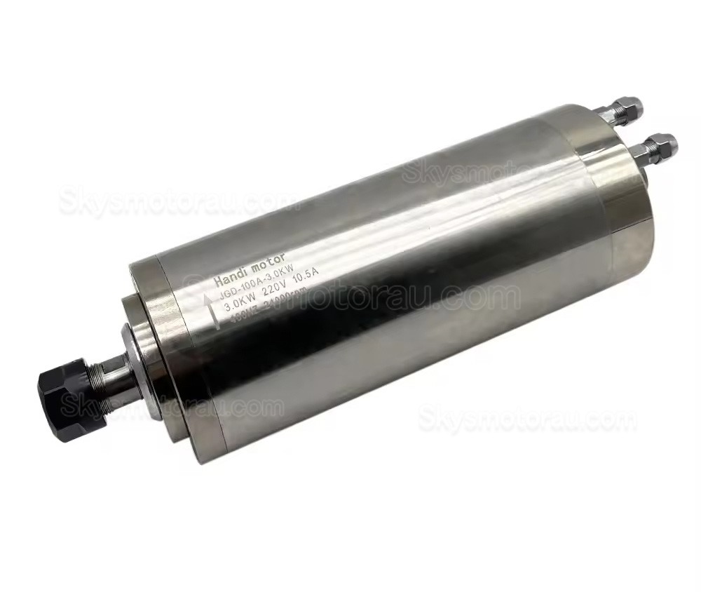 3kW Water Cooled Spindle Motor JGD-100A-3.0KW ER20 Collet 110V/220V/380V 24000RPM 400Hz